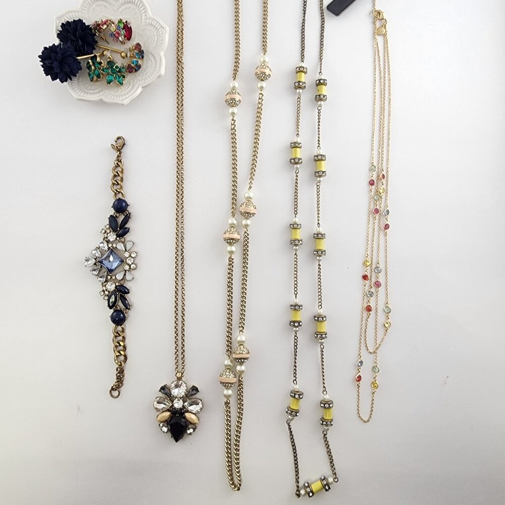 J Crew Jewelry Lot Necklace Bracelet Earrings